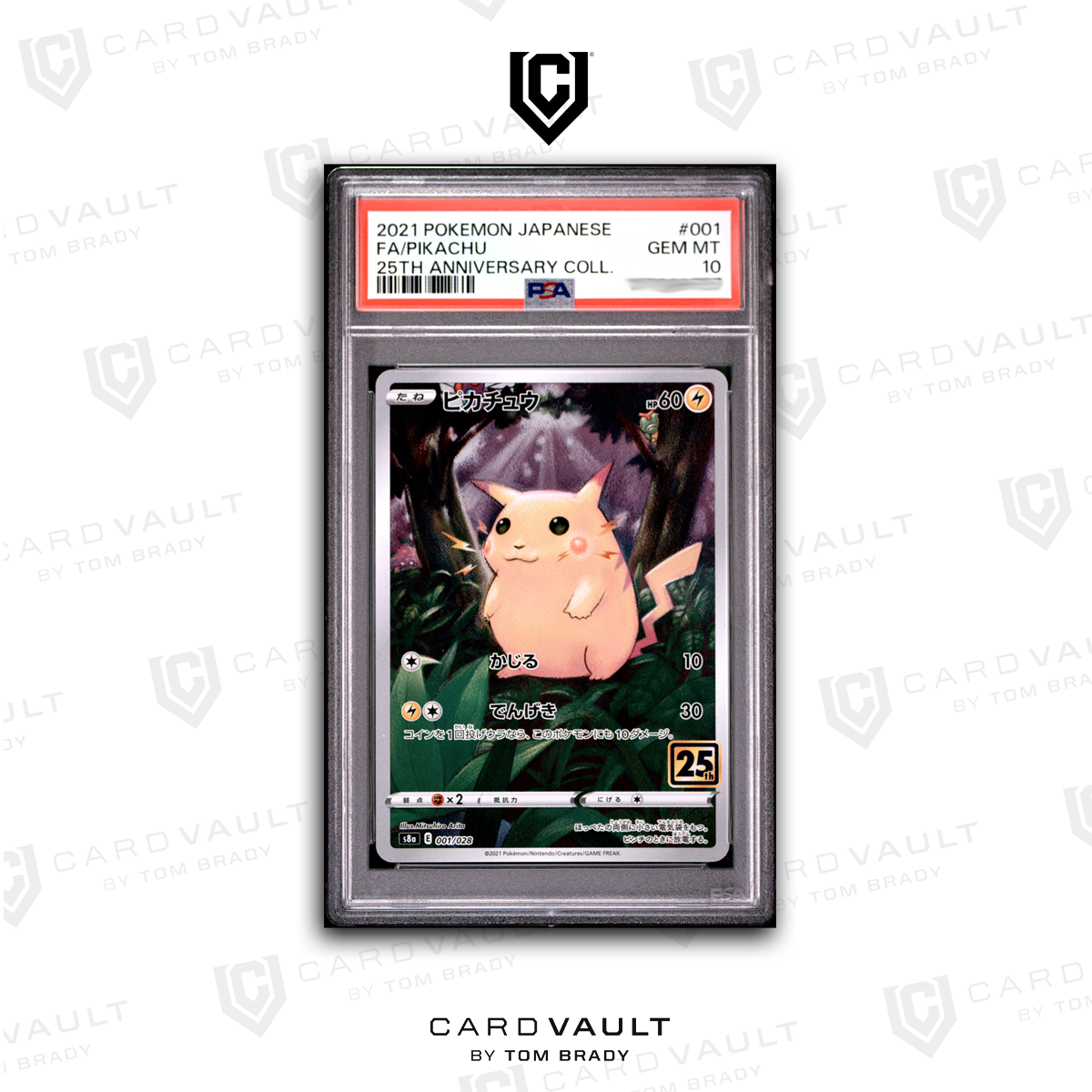 2021 POKEMON JAPANESE 25TH ANNIVERSARY COLLECTION 001 PIKACHU PSA 10